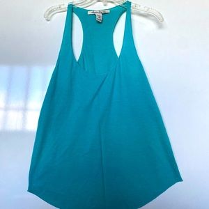 Blue racer back thin tank top